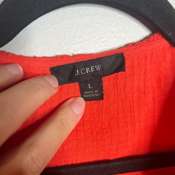 J. Crew textured ruffle wrap dress - Picture 4 of 6